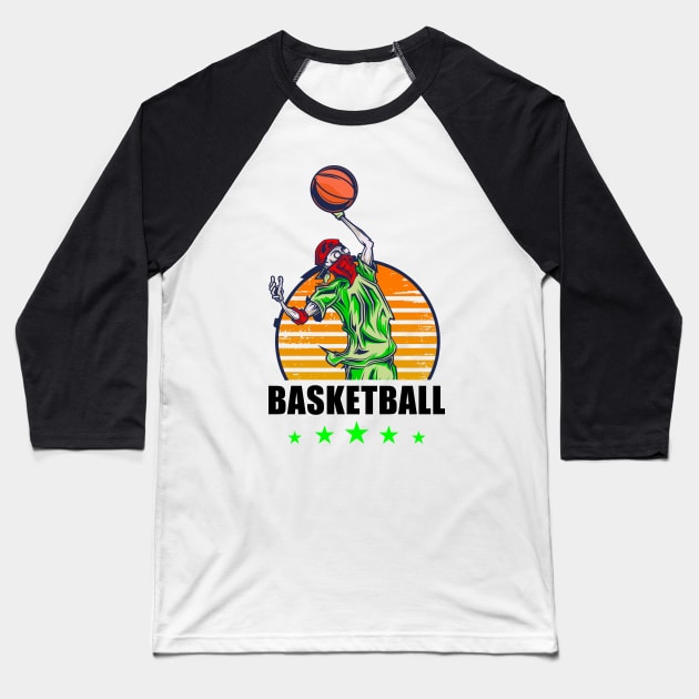 Basketball Lover Baseball T-Shirt by 99% Match